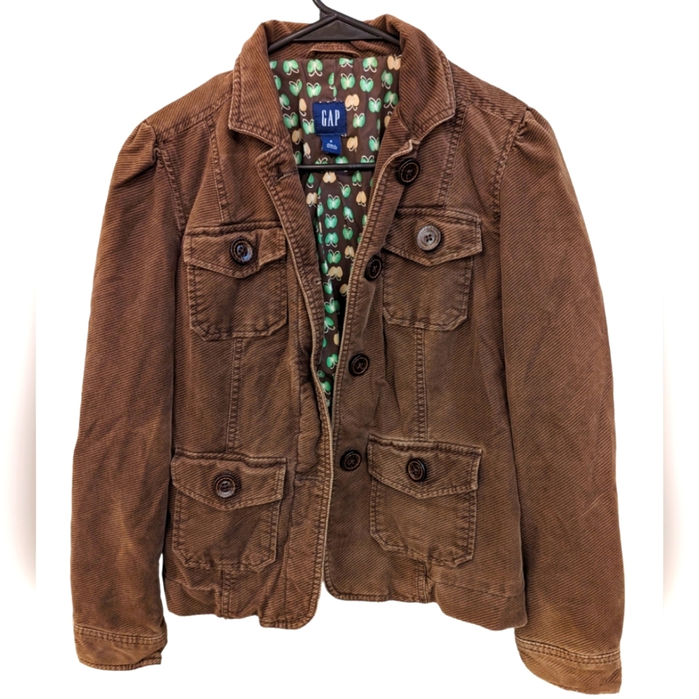 GAP Corduroy Style Brown Jacket Sz 6